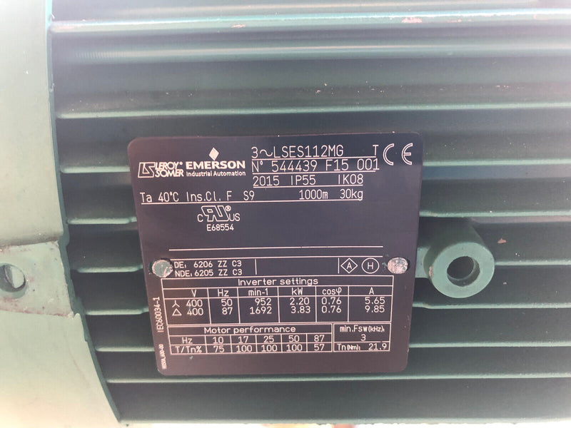 Emerson Antriebseinheit 3,2 KW 6206 ZZ03  mit BSI BS18T