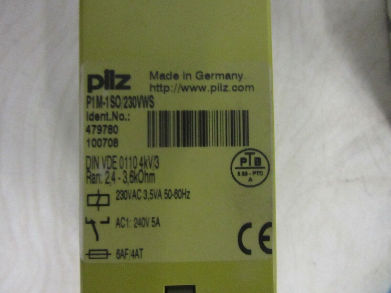 PILZ Control Unit PTC P1M-1S0/230VWS Temperaturüberwachung