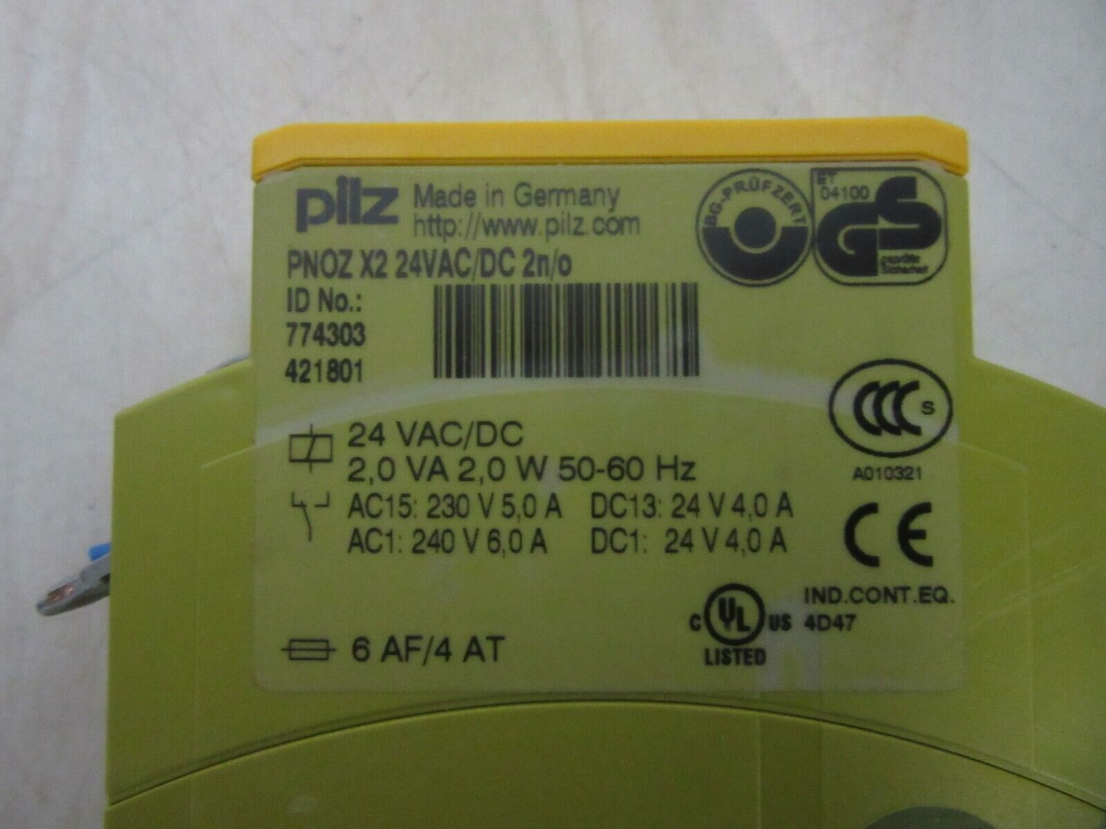 Pilz PN0Z X2 24VAC/DC 2n/o Sicherheit Relais