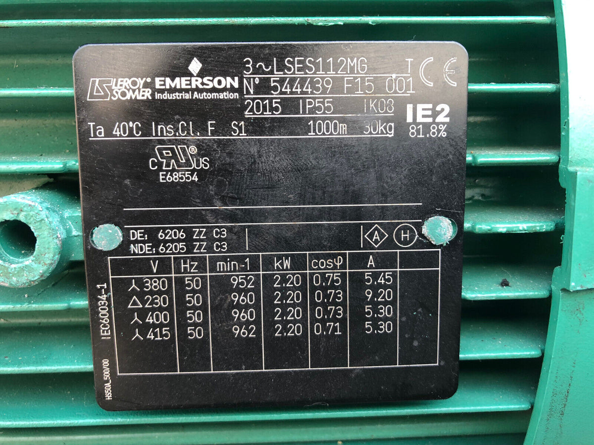 Emerson Antriebseinheit 3,2 KW 6206 ZZ03  mit BSI BS18T