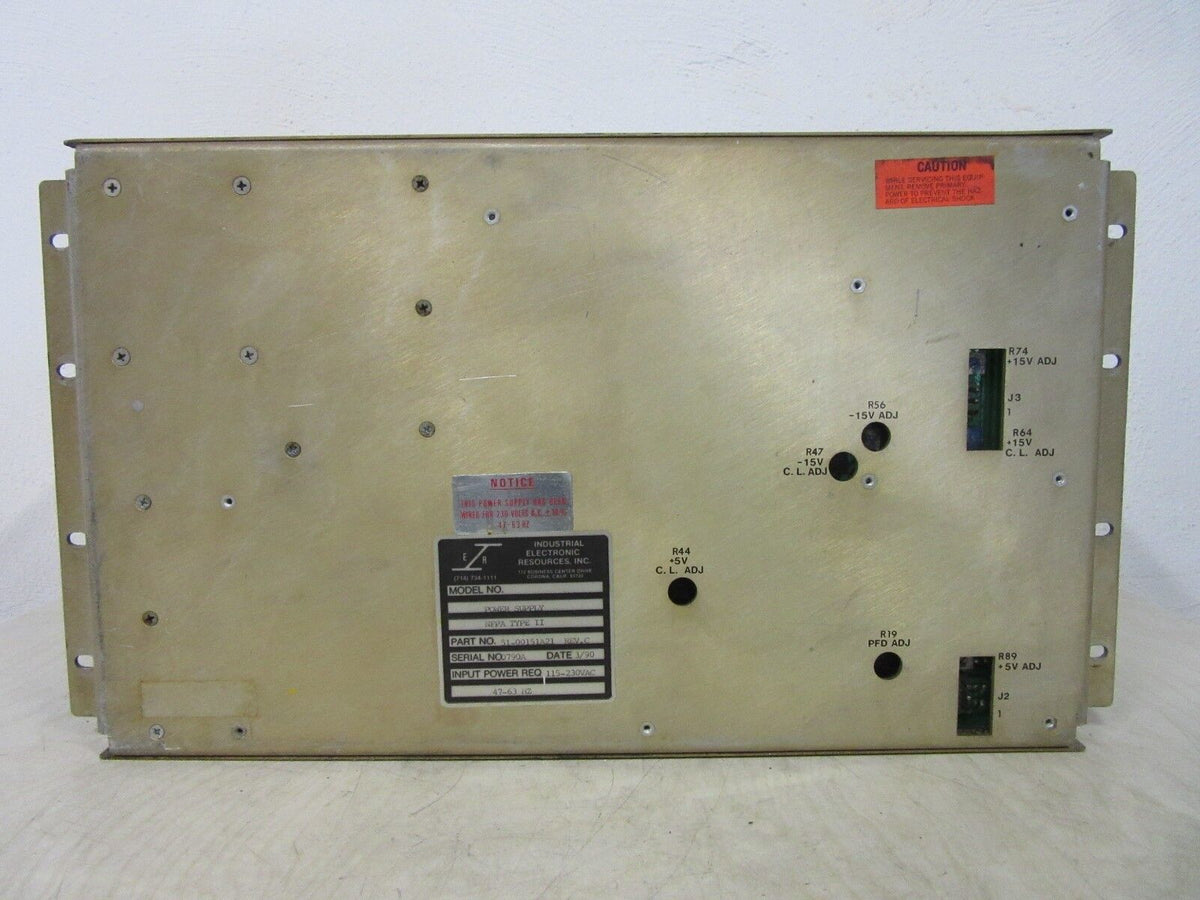 Industrial Electr. Resources Power Supply NFPA Type II 51-00151A21 Rev.C -used-