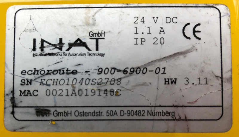 INAT GmbH echoroute-900-6900-01 HW3.11 24V DC 1.1A