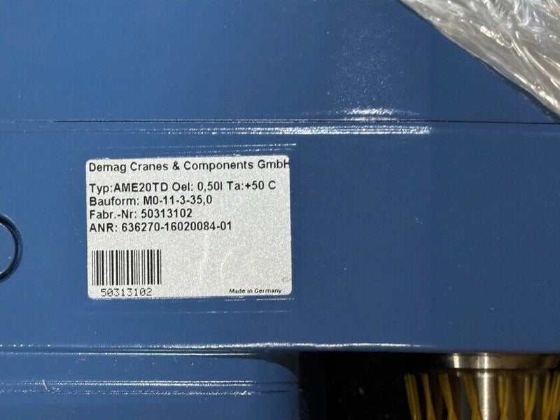 Demag Gear Motor ZBA71A4 B007  gear AME20TD Bauform m0-11-3-35,0