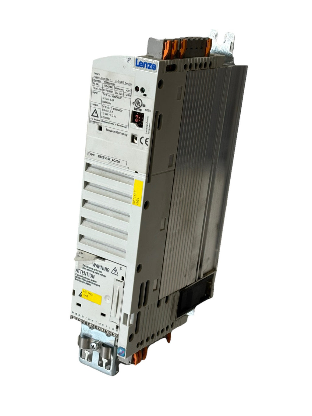 LENZE EBZEV152_4C200 ID 13142441 Inverter 8200 vector Version 4A37