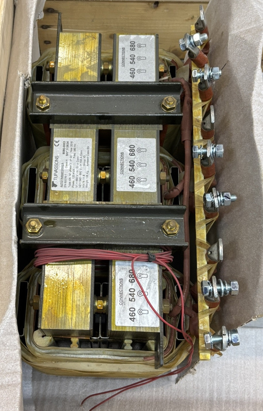 TUFVASSONS 8080-0003 Autotransformer V1/V2 460 540  KVA 120