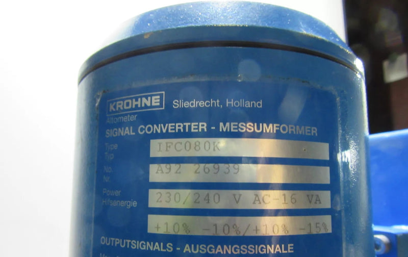 KROHNE Altometer Durchflussmesser IFC080K IFM3080 A92 26939