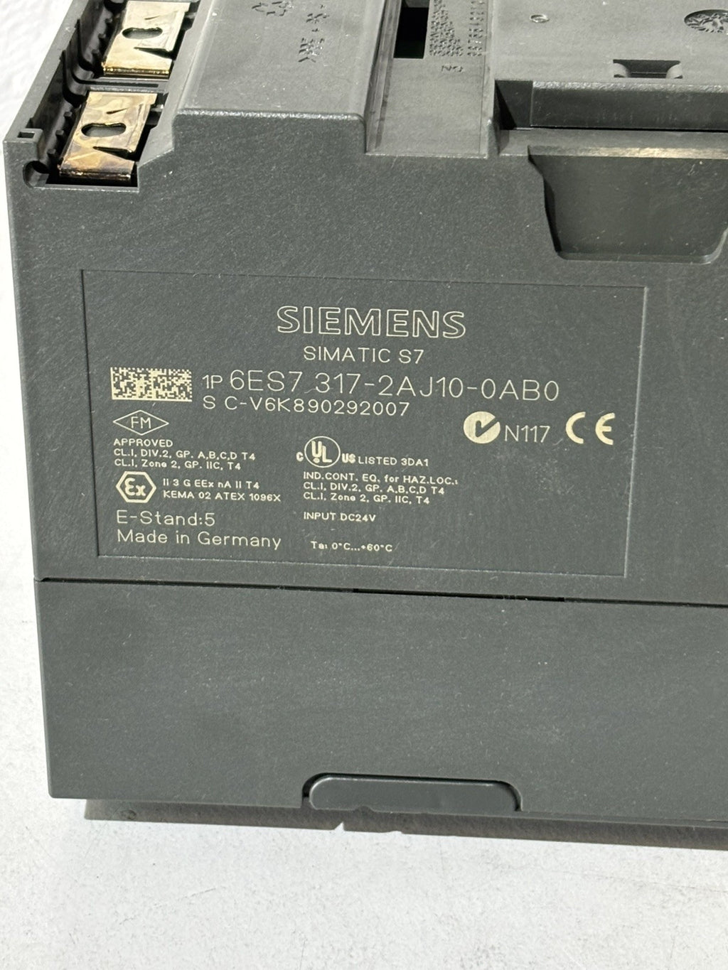 Siemens Simatic 6ES7 317-2AJ10-0AB0 VER.05 E-Stand:5 CPU317-2 DP