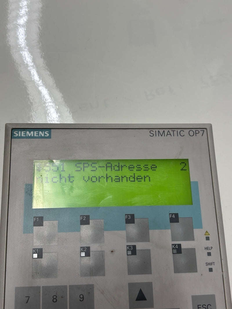 Siemens Panel OP270 6AV6 542-0CA10-0AX0 Simatic Key-6 CSTN - Shell broken