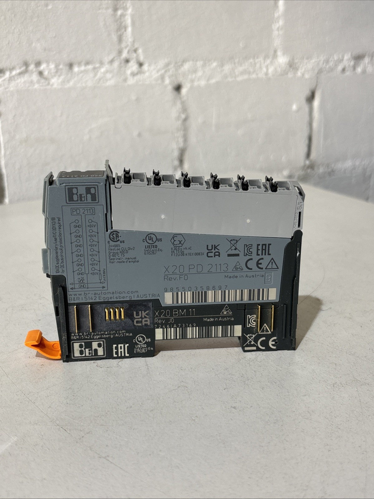 B&R Automation X20 PD 2113 + Trägermodul X20 BM11