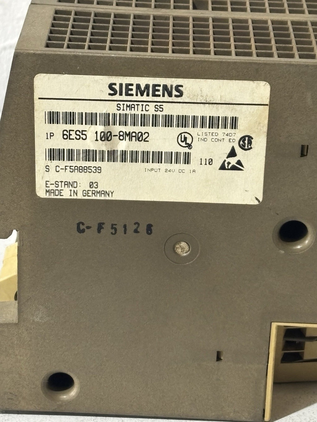 Siemens Simatic S5 6ES5 100-8MA02 S5-95U E-Stand: 03