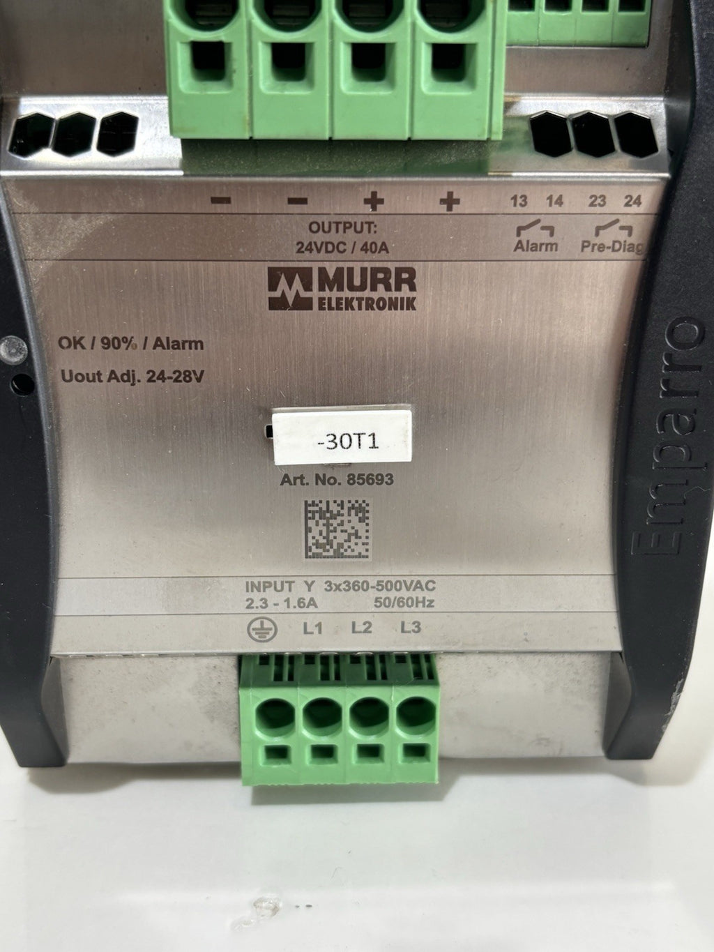 Murr Emparro 40-3x360-500/24 85693 Switch Mode Power Supply