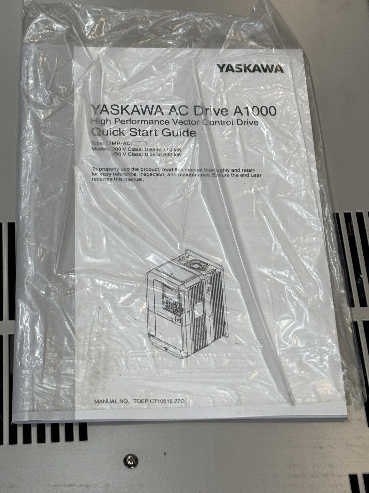 YASKAWA U1000 CIMR-UC4E0180AAA 400V 3PHASE 180A REV:A 90KW Inverter