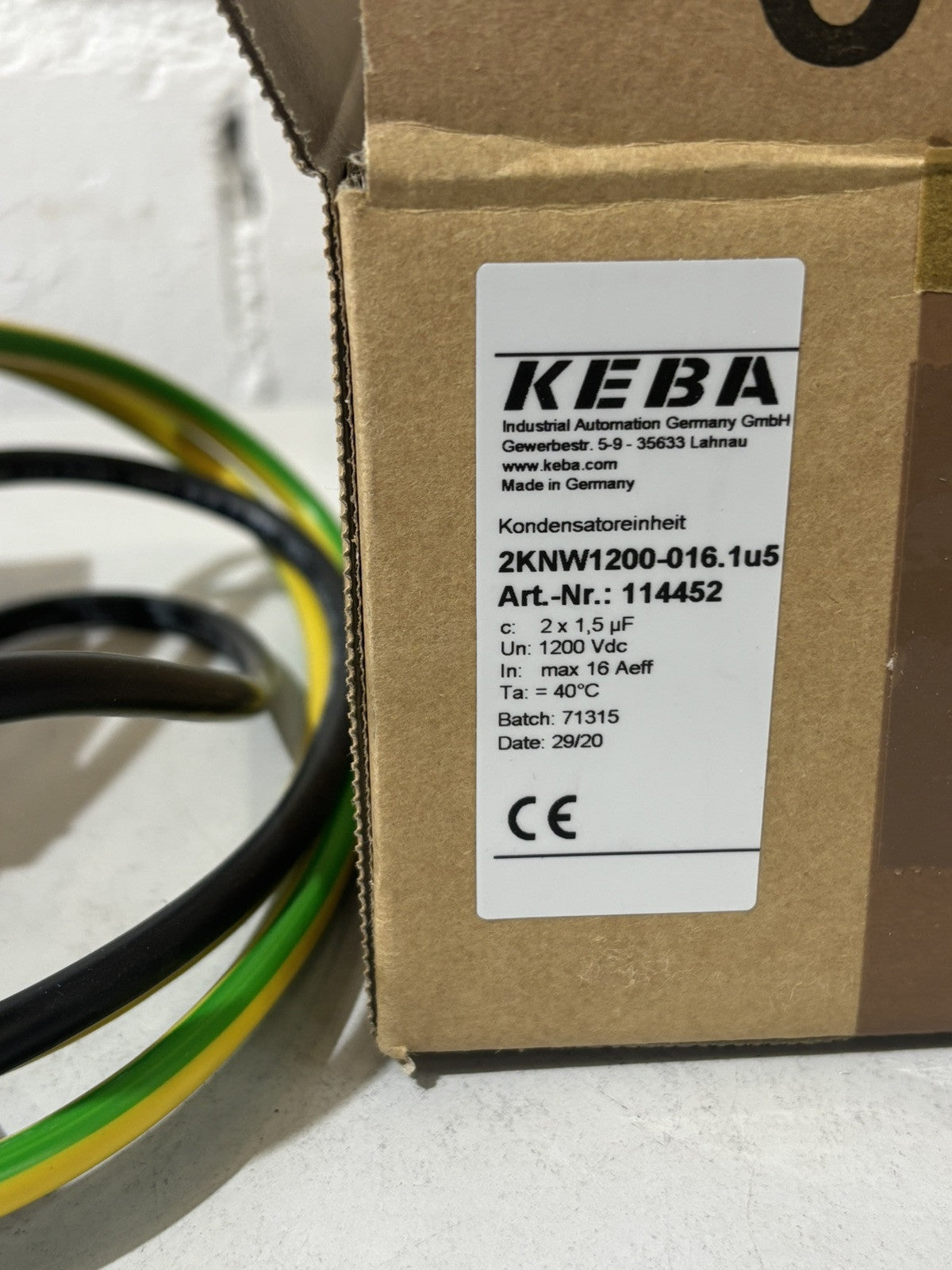 KEBA 2KNW1200-016.1u5 Kondensatoreinheit