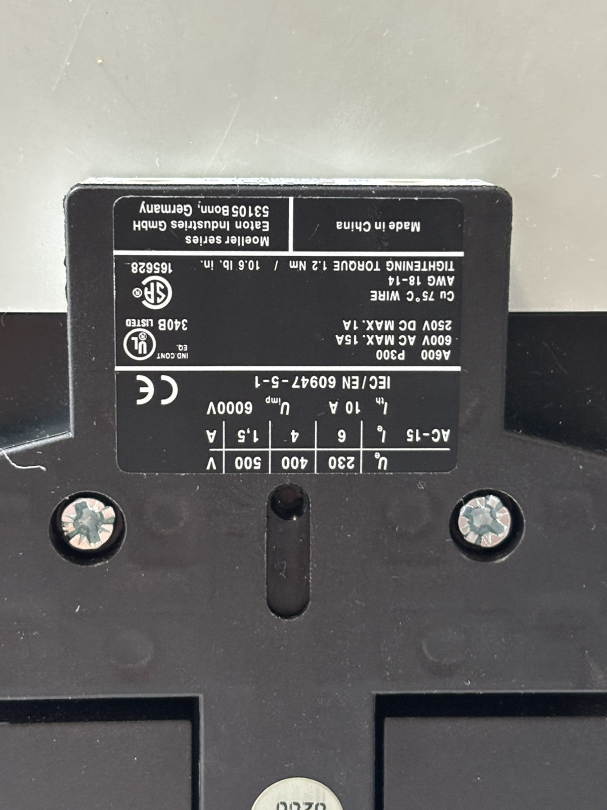 EATON DILM400/22 (RA250) 200KW Spulenspannung/Coil  110-250V 40-60Hz/DC