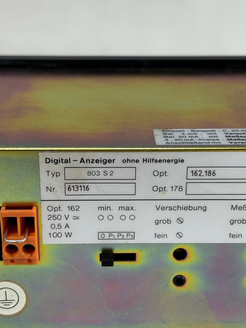 Knick Typ 803 S2 Opt. 162.186 Digital-Anzeiger