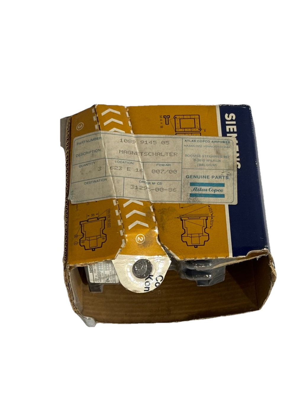 Siemens Contactor 3TB4417-0AM0 Magnetschalter 22kW 220V 2S+2Ö 2NO+2NC 2NO+2NF