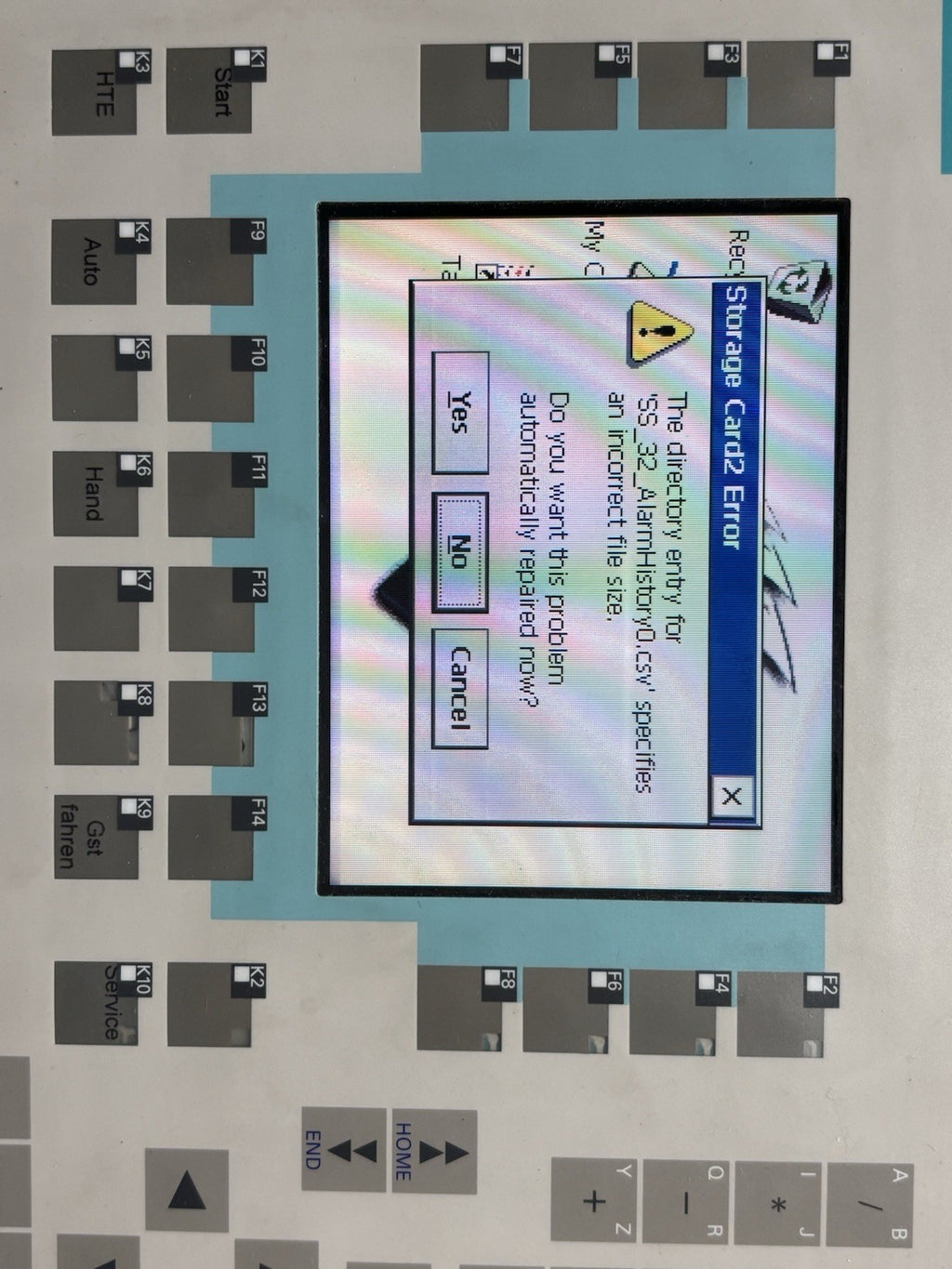 Siemens Operator Panel 6AV3 607-1JC20-0AX1 Simatic OP7 7-DP - Shell broken