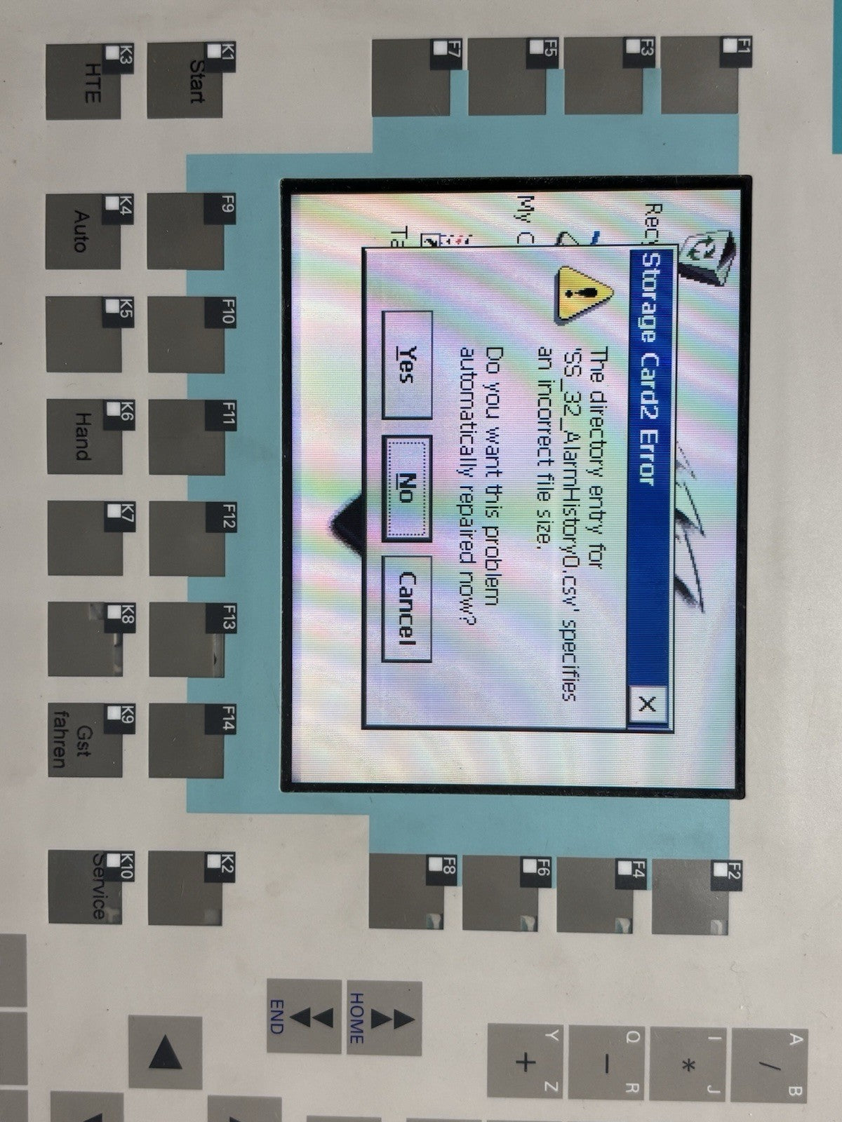 Siemens Operator Panel 6AV3 607-1JC20-0AX1 Simatic OP7 7-DP - Shell broken