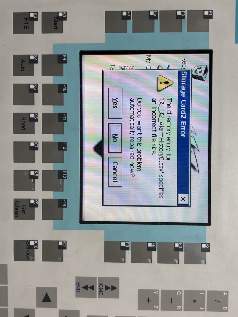 Siemens Operator Panel 6AV3 607-1JC20-0AX1 Simatic OP7 7-DP - Shell broken