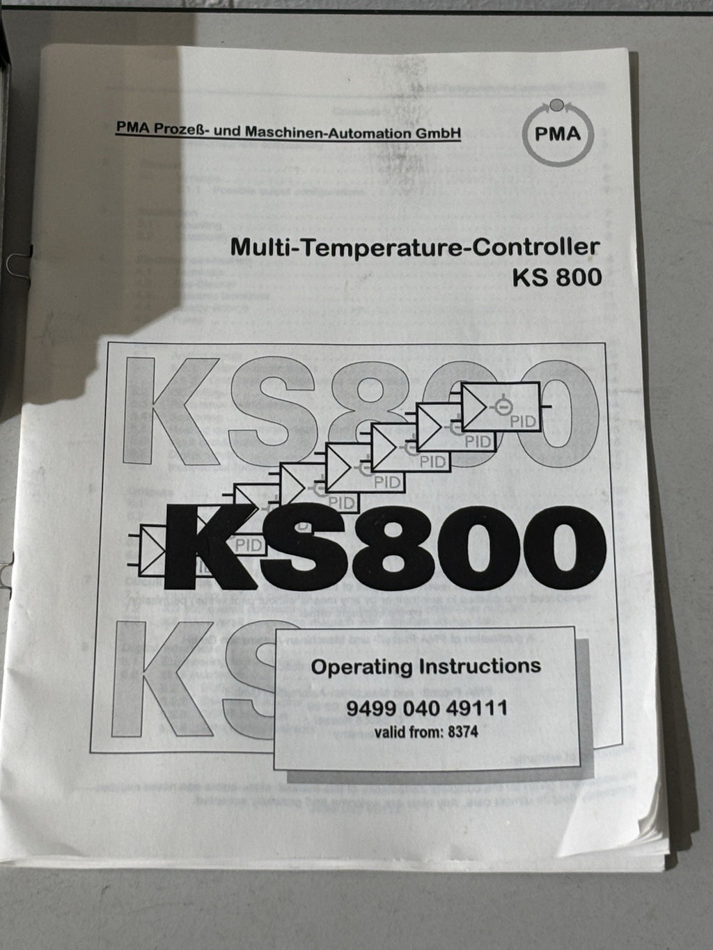 PMA KS800-RS TYP 9407 480 00001 Multi-Temperature-Controller Nr 8377