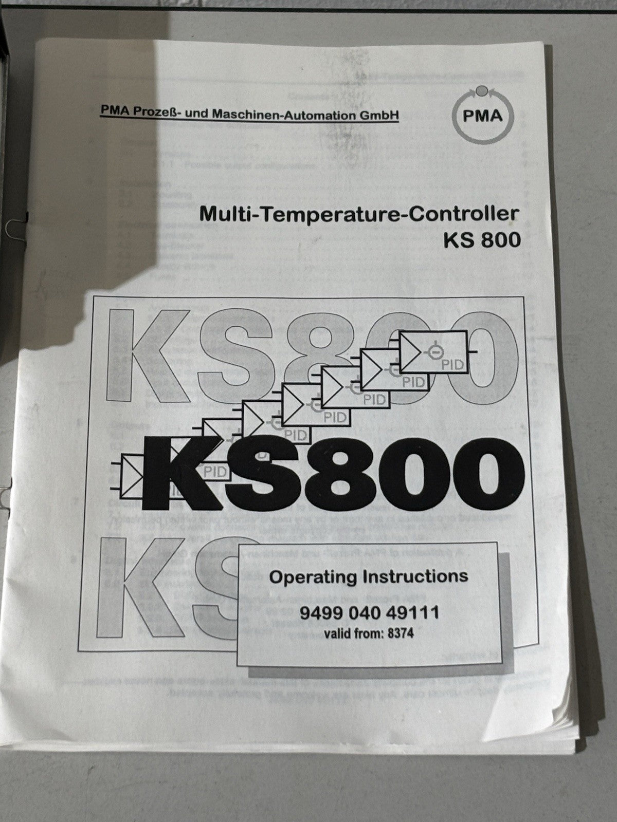 PMA KS800-RS TYP 9407 480 00001 Multi-Temperature-Controller Nr 8377