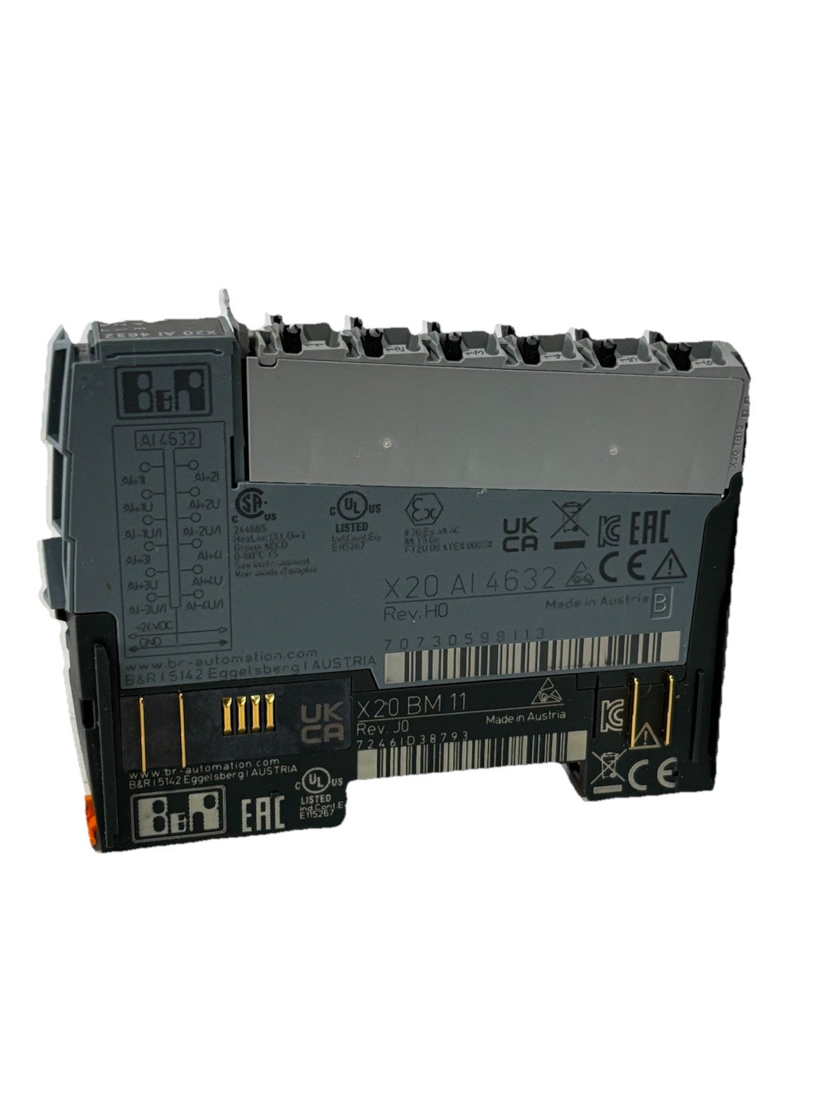 B&R Automation X20 AI 4632 AI Modul + Trägermodul X20 BM11 Analoges Inputmodul