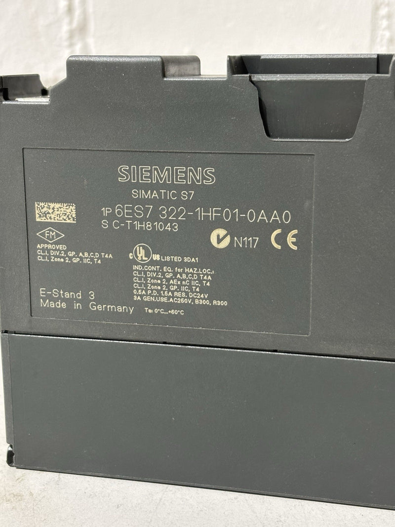 SIEMENS SIMATIC S7 6ES7 322-1HF01-0AA0 E-Stand: 3