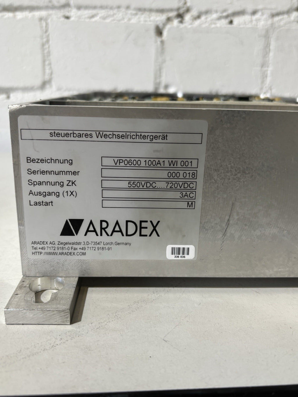 ARADEX VP600 100A1 WI 001 550...720VDC  controlled inverter