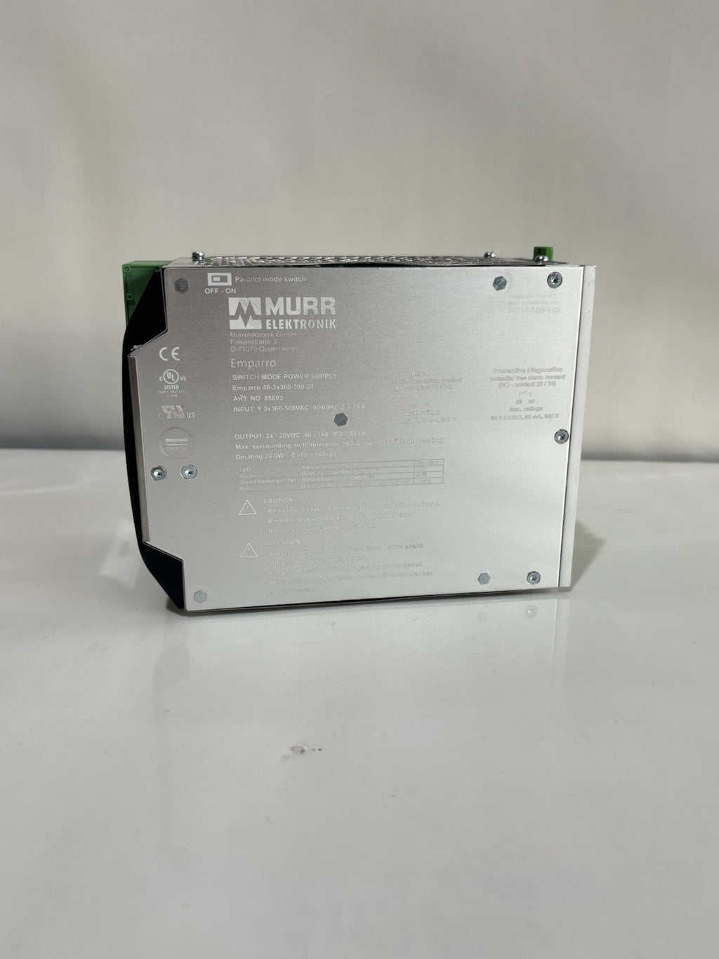 Murr Emparro 40-3x360-500/24 85693 Switch Mode Power Supply