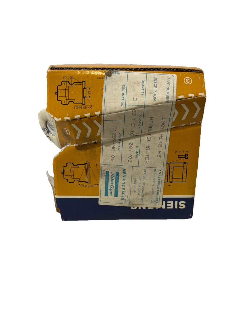Siemens Contactor 3TB4417-0AM0 Magnetschalter 22kW 220V 2S+2Ö 2NO+2NC 2NO+2NF