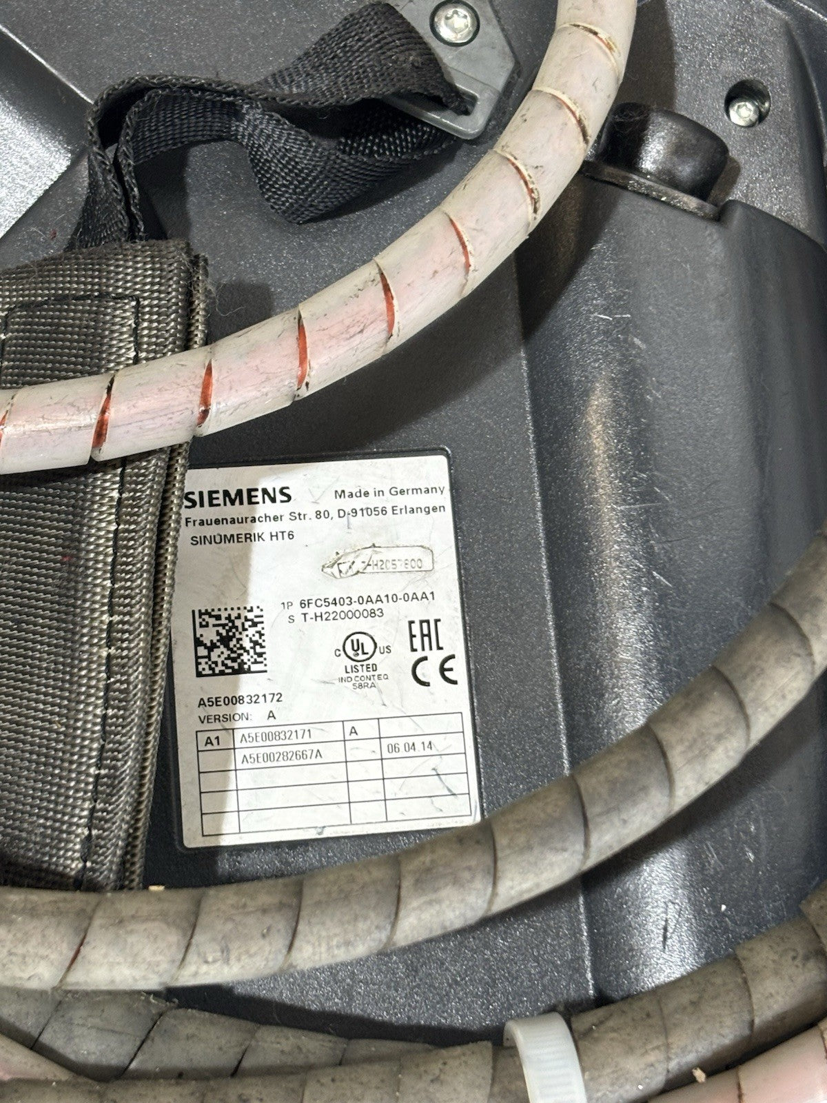 Siemens Sinumerik HT6 6FC5403-0AA10-0AA1 Version A 18m Cable Handheld