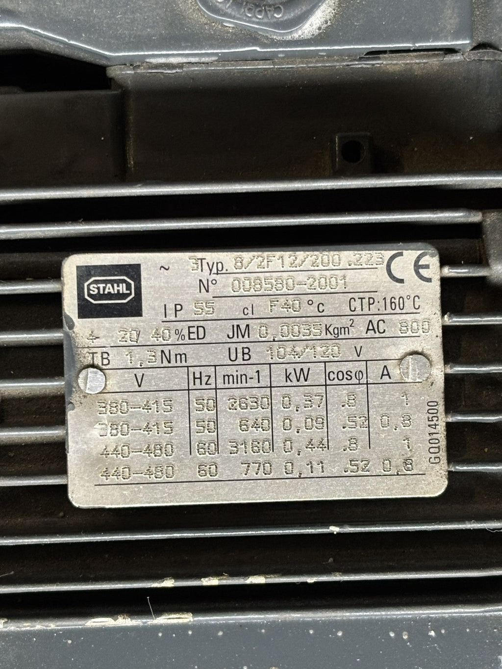 Stahl Kran Seilzug 3200kg Trommel SH 3008-20 4/1 Motor 8/2F12/200.223