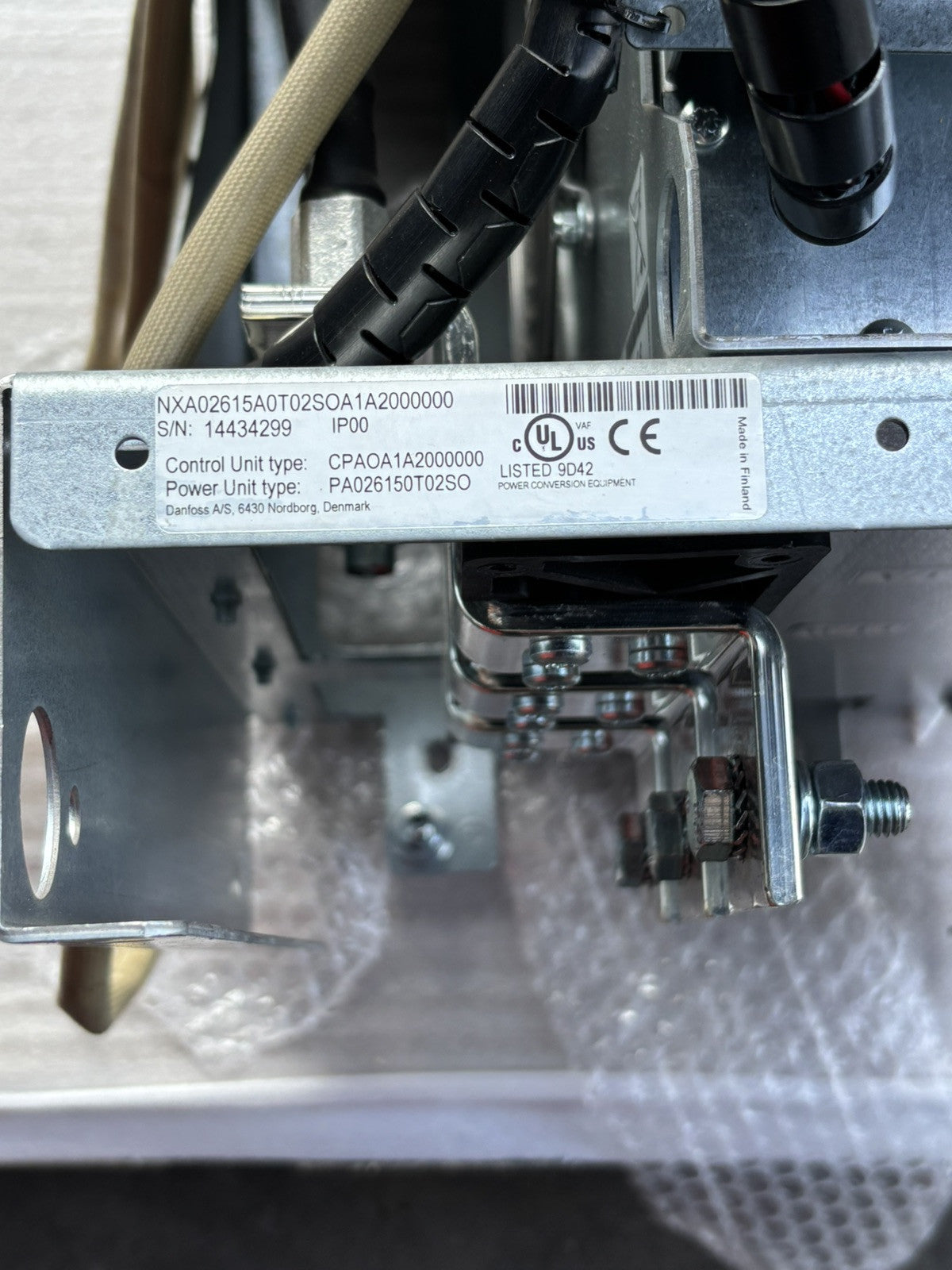 VACON NXA02615A0T02SOA1A2000000 U2: 465/800 VDC 308A	PA026150T02SO Power Unit