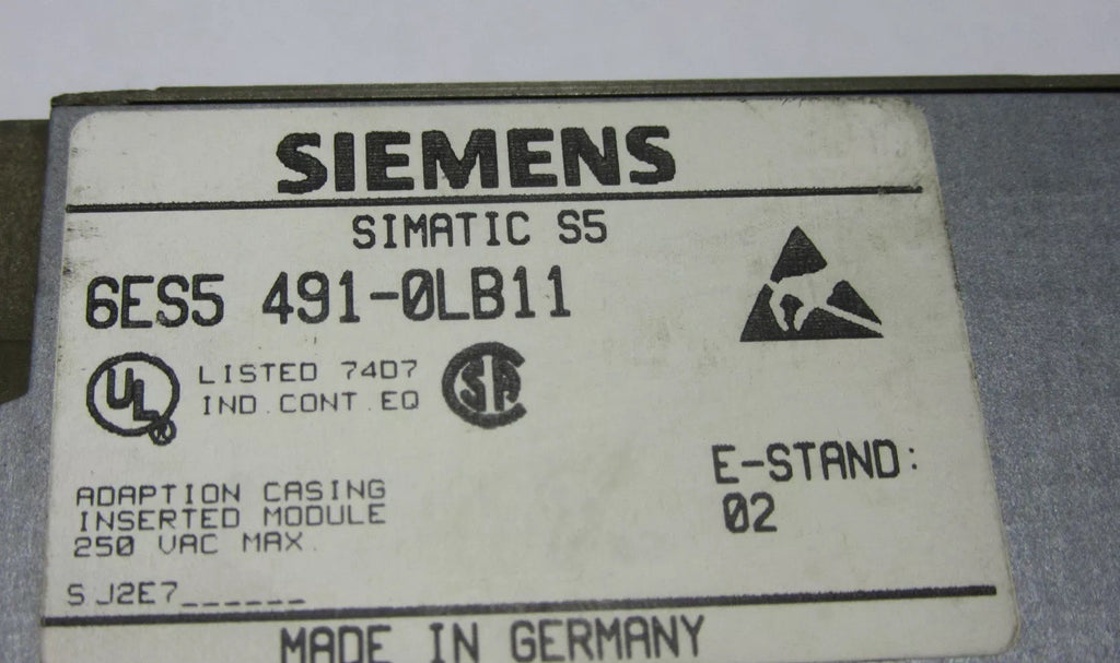 SIEMENS SIMATIC S5 6ES5 491-0LB11 E-Stand: 02