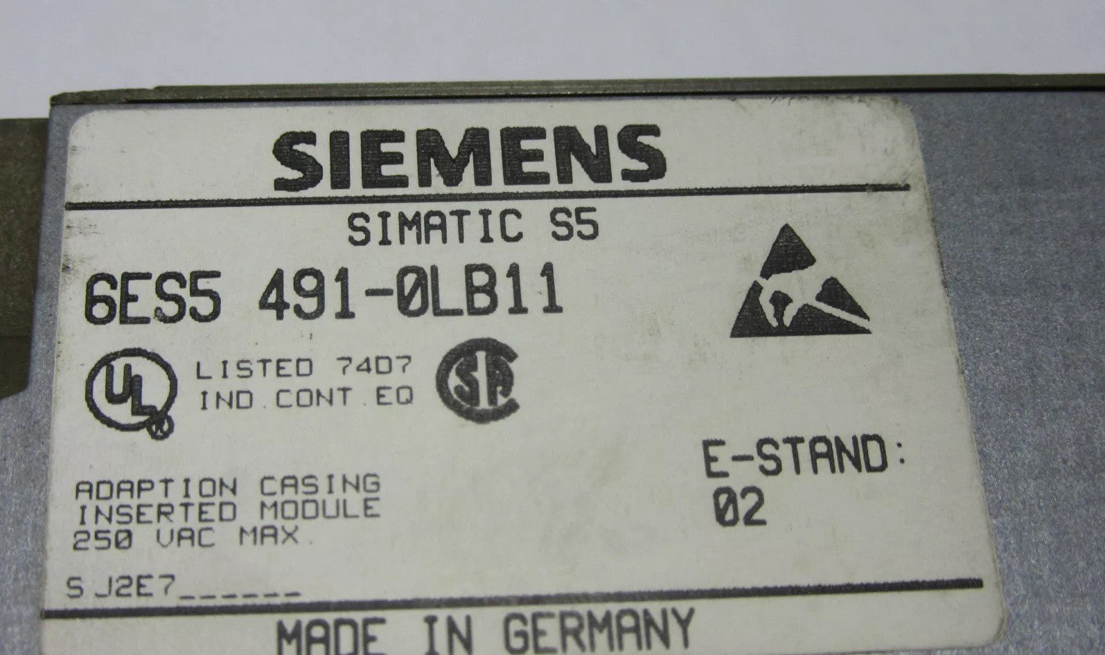 SIEMENS SIMATIC S5 6ES5 491-0LB11 E-Stand: 02
