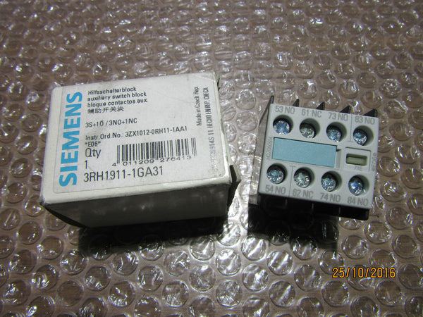 SIEMENS auxiliary switch block 3RH1911-1GA31 - unused -