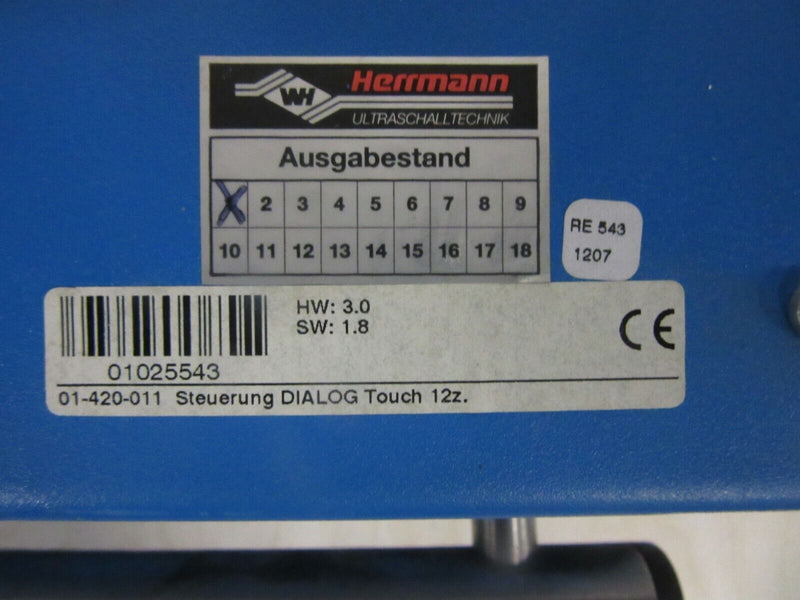 Herrmann DIALOG touch Ultraschalltechnik Steuerung 12z. Ausgabestand 1