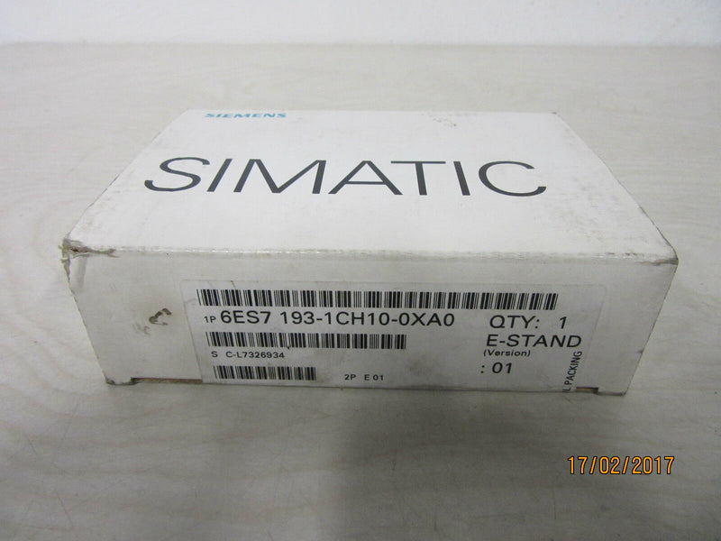 Siemens Simatic Terminal Block 6ES7 193-1CH10-0XA0 Version: 01 -ungeöffnet-