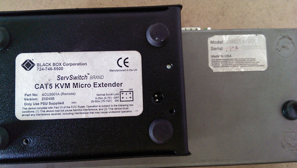 Black Box ServSwitch Jr. + CAT5 KVM Micro Extender 724-746-5500