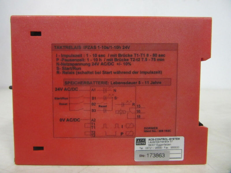 ACS-Control System Taktrelais IPZAS 1-10s/1-10h 24V