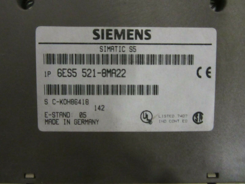 Siemens Simatic S5 CP 521 SI Serial Interface 6ES5 521-8MA22 E-Stand: 05