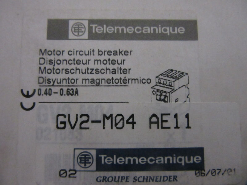 Telemecanique GV2-M04 AE11 Motorschutzschalter