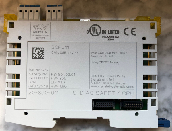 Sigmatek SCP 011 20-890-011 S-DIAS Safety CPU