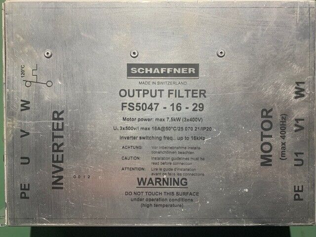 SCHAFFNER output Filter FS5047-16-29 Max 7,5KW-unused