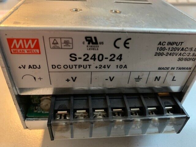 MW S-240-24 Powersupply Input 100-240 DC output +24 10A