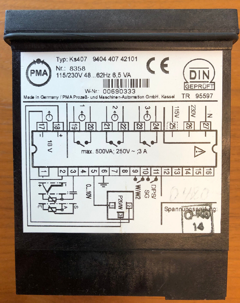 Weishaupt KS40 Temperaturregler 940440742101 115-230V