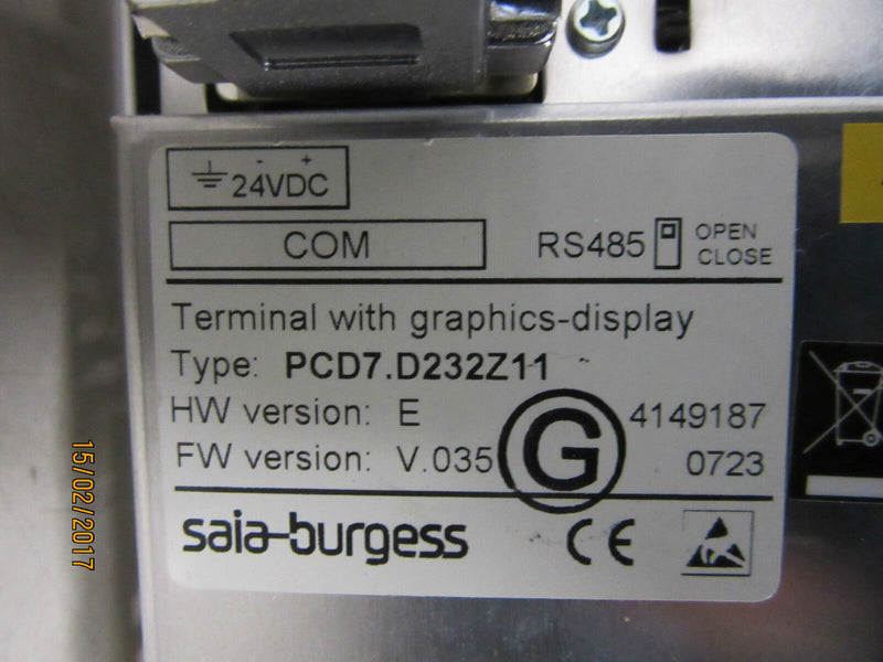 Saia-Burgess Terminal with graphics-display Type PCD7.D232Z11 -used-