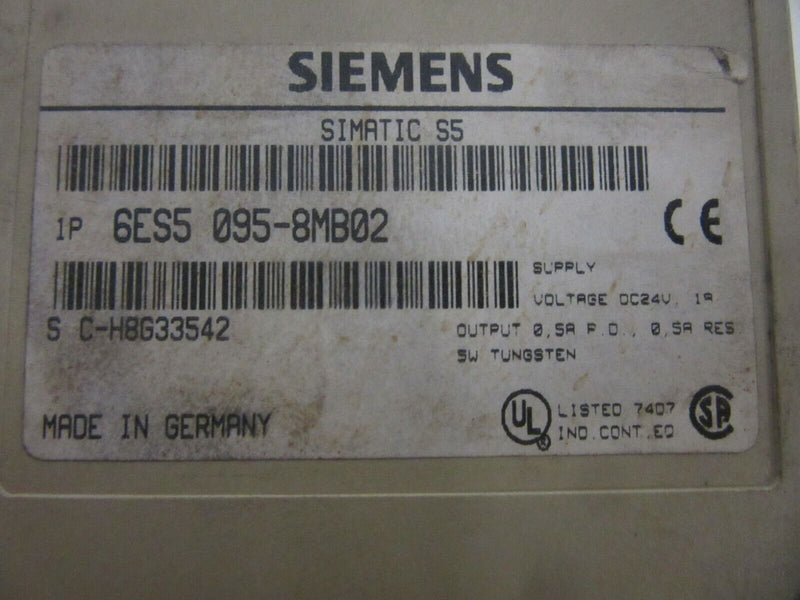 Siemens Simatic S5 Kompaktgerät compact unit 6ES5 095-8MB02