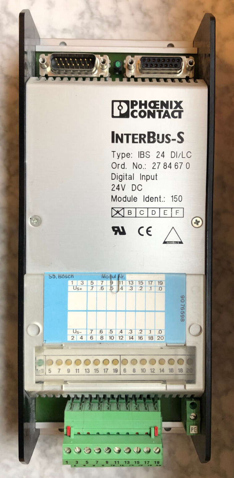 PHOENIX CONTACT Interbus S Type: IBS 24 DI/LC No. 2784670