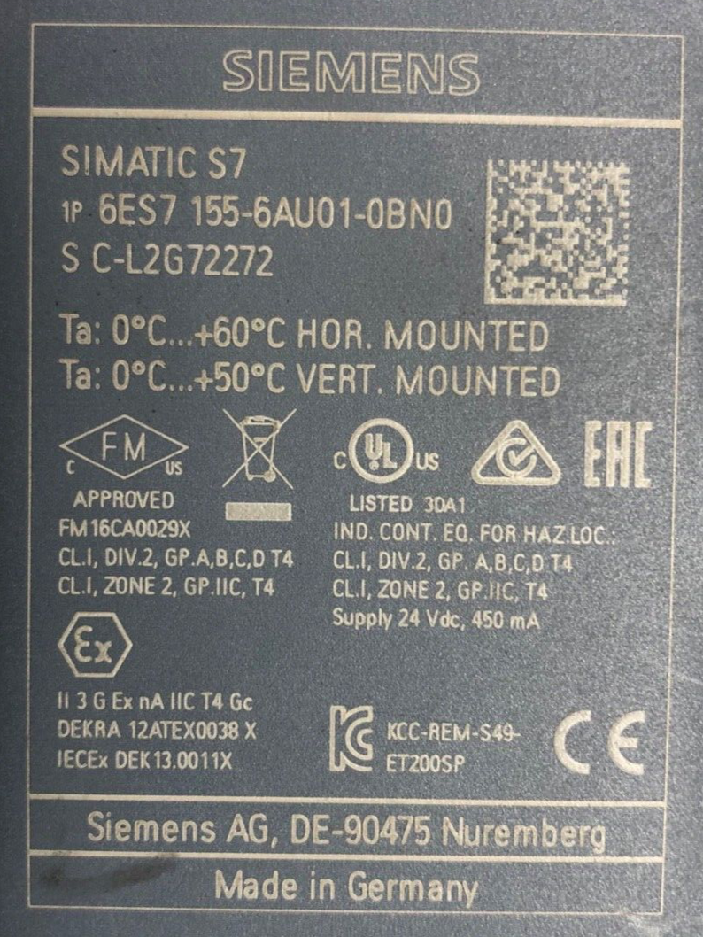 Siemens Simatic S7 ET 200SP 6ES7155-6AU01-0BN0